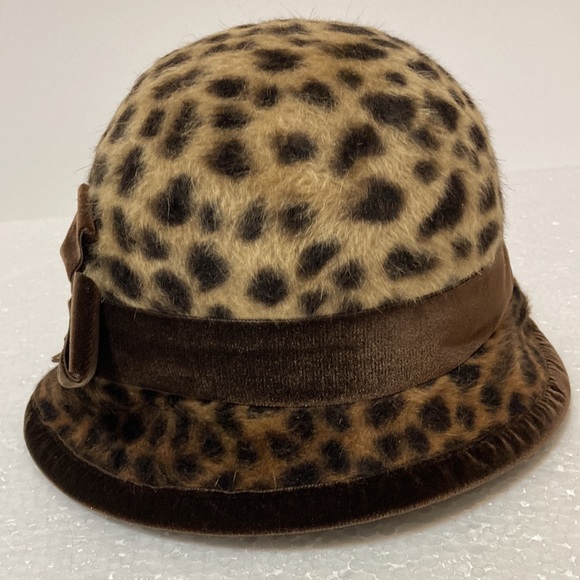 JEANNE MARIE LEOPARD PRINT WOOL HAT - Picture 6 of 8